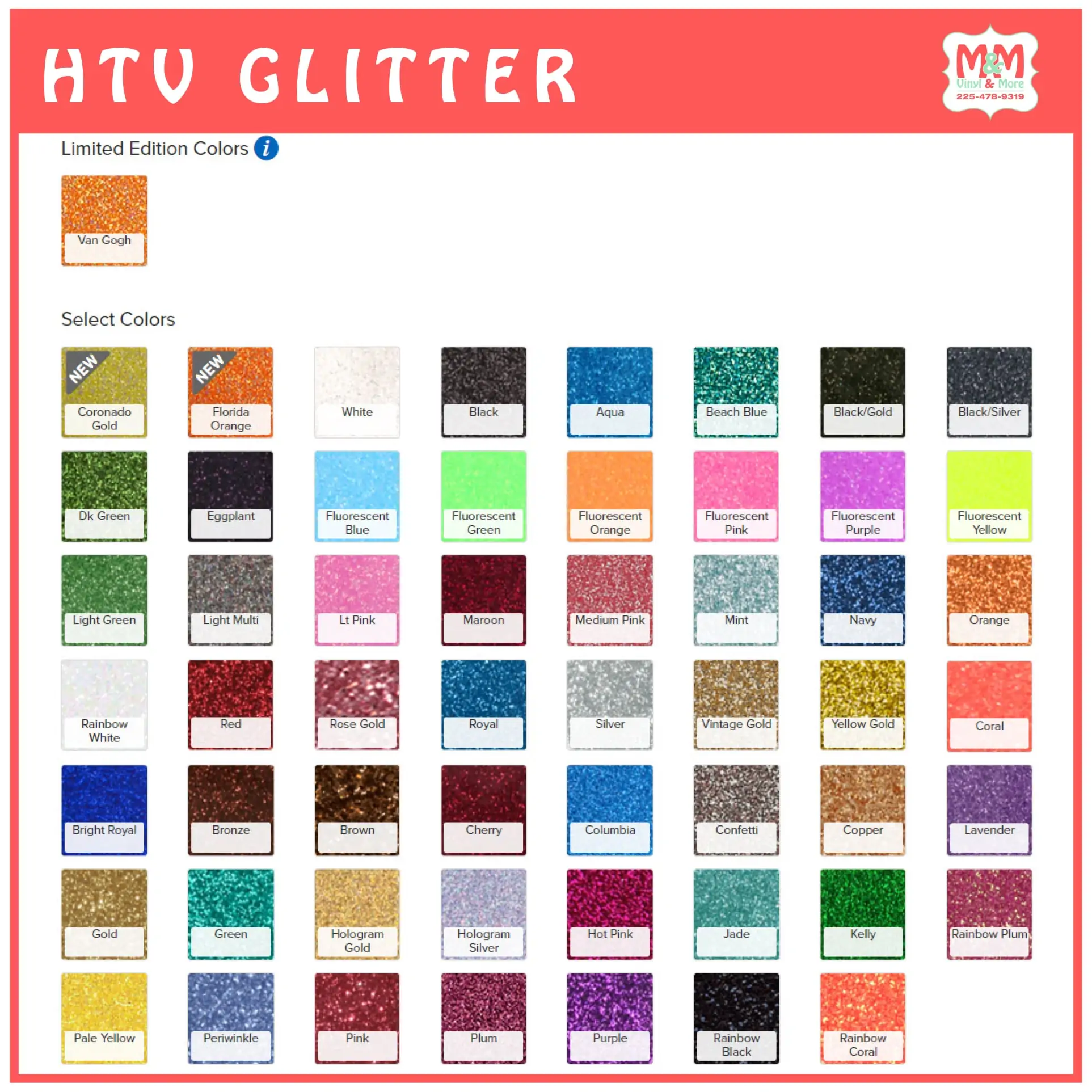 HTV Glitter – M&M Vinyl & More